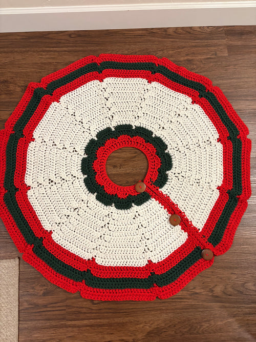 Christmas Tree Skirt Crochet Pattern Bundle – 2 Digital PDF Patterns